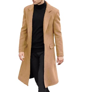 Manteau Trench Long Homme Tendance Oversize en Laine Mélangée Imperméable Respirant Hiver Mode Allongé Épais - Product Image 5