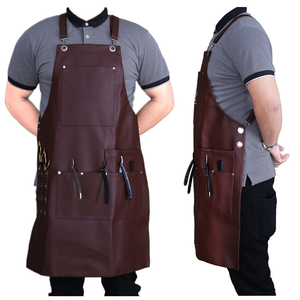 Delantal de Cuero Personalizable con Logotipo, Delantal de Carpintero de Cuero de Alta Calidad, Delantal de Panadero de Cuero para Barbacoa, Delantal de Soldador de Cuero - Product Image 4