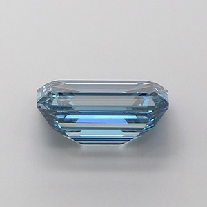 Diamant de laboratoire CVD de 2,01 carats, taille émeraude, bleu vif fantaisie, clarté VS1, polissage excellent, qualité supérieure, pour joaillerie fine - Product Image 2