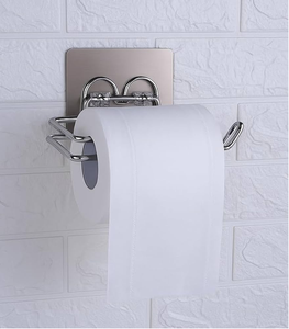 Porte-papier toilette mural moderne en nickel brossé, support de rouleau de papier hygiénique durable en acier inoxydable pour salle de bain - Product Image 3