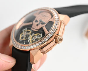 Reloj Automático de Lujo de 46 mm con Diseño de Calavera, Oro Rosa, Tourbillon Volante Triaxial Doble, Día de Muertos, Jacob - Product Image 6