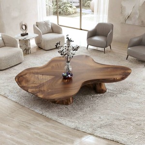 Wabi-sabistyle Solid-wood Tea <b>Table</b> Natural-edge Low <b>Table</b> Irregular-shaped Log-style Artistic Guesthouse Designer <b>Coffee</b> <b>Tables</b> - Product Image 5