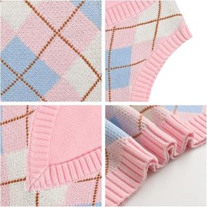 เสื้อสเวตเตอร์แขนกุดคอวีน้ำหนักเบาระบายอากาศได้ดี เสื้อสเวตเตอร์ถักลายทางแบบวาร์ซิตี้สำหรับผู้ชายที่ซักด้วยเครื่องได้เพื่อความสบายตลอดวัน - Product Image 5