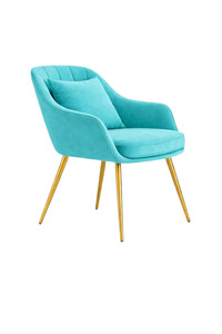 Fauteuil moderne en velours avec dossier, design scandinave de luxe, ergonomique, léger, pour salon, chaise de détente - Product Image 3