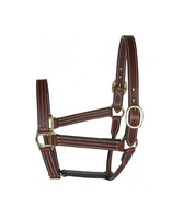 TAK Luxury Elegant Soft Leather Horse Headcollar Model HC2001 Durable Gear Customized Color Logo for Horse Riding Equestrian Use