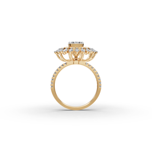 Bague en diamant cultivé en laboratoire CVD Sunburst Cluster - Product Image 2