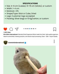 Palitos de Caña de Azúcar Secos Premium para Alimentación Animal – Ingrediente de Fibra Natural para Alimento - Product Image 2