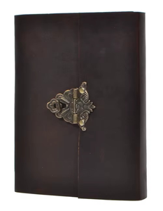 Handmade Leather Journal Diary Saddle Stitching and <b>Thread</b> Sewing Binding with <b>Lock</b> - Product Image 1