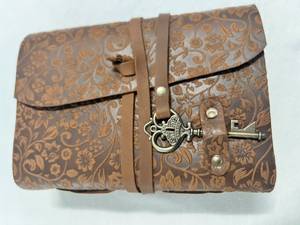 Pure Leather <b>Floral</b> Embossed Journal Handmade Vintage Hardcover <b>Notebook</b> with Custom Logo and Premium Paper - Product Image 2