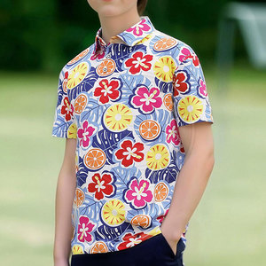 เสื้อโปโลกอล์ฟสำหรับวัยรุ่นสุดเท่ ระบายเหงื่อได้ดี แขนสั้น เสื้อผ้ากีฬากลางแจ้ง เสื้อผ้ากีฬาประสิทธิภาพสูง - Product Image 4