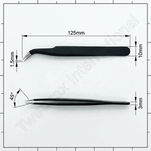 Eyelash Tweezers Stainless Steel for Eyelash Extensions Professional Lash Extension <b>Tool</b> 38 - Product Image 4