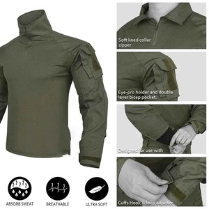 Conjunto de Uniforme Táctico para Hombre, Camiseta de Manga Larga de Lona y Pantalones Cargo para Exteriores con Camuflaje para Caza - Product Image 3