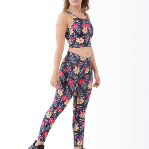 Ropa Deportiva al por Mayor, Conjuntos de Yoga para Mujer, 4 Piezas, Chaquetas, Leggings de Entrenamiento, Sujetadores Deportivos, Top Corto Sólido - Product Image 2