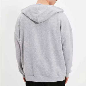 Sudadera con capucha de tacto suave premium con cremallera completa, mangas anchas y detalles de puños acanalados, sudadera con capucha extragrande con cremallera. - Product Image 4