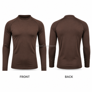 เสื้อเบสเลเยอร์รัดรูปสำหรับผู้ชาย OEM ทรงแอธเลติก รับสกรีนโลโก้ ระบายอากาศได้ดี เป็นมิตรกับสิ่งแวดล้อม แห้งเร็ว เหมาะสำหรับการออกกำลังกาย - Product Image 2