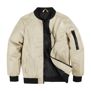Streetwear <b>slim</b> <b>fit</b> Classic Wholesale Bomber <b>Jacket</b> For Men Full Zip Windbreaker Warm Winter Windproof Casual Outwear Coats - Product Image 2