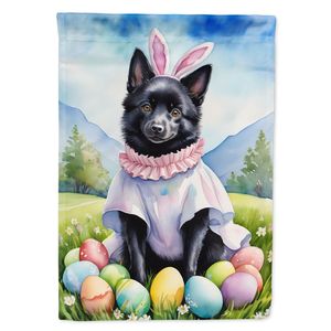 Schipperke Easter Egg Hunt Bandera decorativa para patio Bandera de buzón multicolor para patio Obra DE ARTE Tamaño de jardín para letreros de césped de patio - Product Image 1