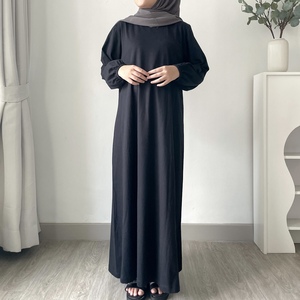 Robe longue décontractée ample pour femme - 100% coton, col rond, manches longues, respirante, toutes saisons, adaptée aux femmes enceintes et non enceintes - Product Image 3