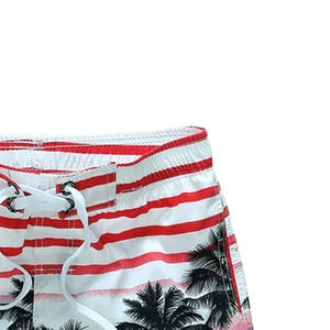 Dernier modèle de short de plage uni à impression numérique, logo personnalisé, taille élastique, décontracté, MOQ 10 pièces, antibactérien, extensible - Product Image 5