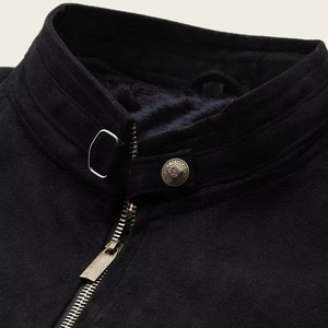 Custom <b>Men's</b> Leather <b>Jacket</b> Canvas Stand Custom Logo Wholesale Price Breathable Windproof Filled Oversize OEM - Product Image 5