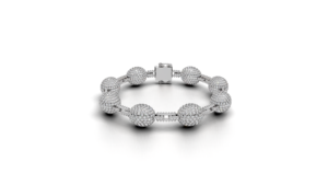 Hip Hop Iced Out Ball <b>Bracelet</b> for Men Women 925 Sterling <b>Silver</b> Rhodium Plated Moissanite Tennis Gift Micro Pave Setting - Product Image 2