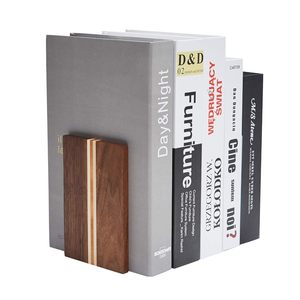 Handcrafted Solid Wood Bookends Decorative Wooden Book Ends Heavy Duty Book Holder for Shelves <b>Desk</b> <b>Office</b> Home Library <b>Rustic</b> - Product Image 2