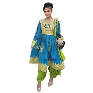 ชุดแต่งงานแบบดั้งเดิมของชนเผ่าบันจารา คุณภาพสูง แฟชั่นลำลอง เรียบง่าย ปักลายแบบอัฟกานิสถาน - Product Image 1