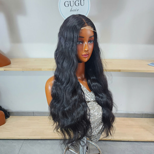 Perruque sans colle de luxe 100 % vietnamienne de 24 pouces, couleur marron personnalisée, cheveux humains bruts, produits capillaires naturels pour femmes noires - Product Image 3