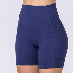 <b>Women</b> High Waisted Quick Dry Eco-Friendly Fleece Spandex/Cotton Sports Yoga <b>Legging</b> Seamless Fitness <b>Short</b> Pants - Product Image 2