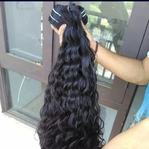 100% Pre-Bleached Virgin Indian Remy Raw Human <b>Hair</b> Soft Shiny Hand Feeling Unprocessed <b>Hair</b> Pieces Drop Shipping - Product Image 2