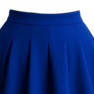 Jupe plissée Sigma Gamma Rho bleue pour femme, élégante, coupe trapèze, longueur genou, taille haute, tendance - Product Image 3