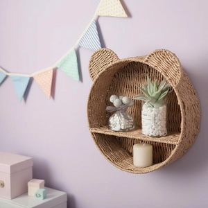 Tendencia de Moda: Estante Colgante de Pared de Mimbre Natural Ecológico y Sostenible, Diseño Único, Esencial para Habitaciones Infantiles, Venta al Por Mayor - Product Image 6