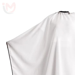 IMANS ENTERPRISES Capa de Barbero Blanca de Poliéster Resistente al Agua con Logotipo Impreso - Product Image 2