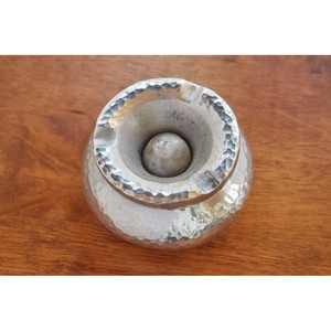 Cenicero de Escritorio Redondo de Metal Personalizable, Diseño Martillado Vintage, Bandeja Metálica para Fumar de Uso Doméstico - Product Image 3