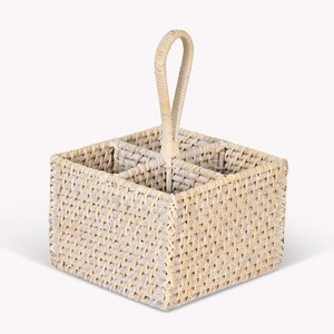 <b>Wooden</b> cutlery holder lowest price rattan utensil <b>basket</b> divided <b>baskets</b> for <b>storage</b> silverware - Product Image 1