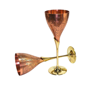 Cocktail Glasses Set of 2 Elegant Long Stem Metal <b>Wine</b> Cups Round Shape Party <b>Goblets</b> Western Drinking Glass <b>goblet</b> - Product Image 5