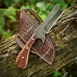 มีดคาวบอยคุณภาพสูง เหล็กคาร์บอน 1095 แบบฟูลแทง ด้ามไม้พะยูง พร้อมปลอกแบบแพนเค้ก ราคาขายส่ง - Product Image 2