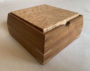 Rustic Wooden Jewelry Box Organizer, Handmade Natural Wood <b>Storage</b> Chest for Jewelry, <b>Rings</b>, Earrings, Bracelets, Necklaces - Product Image 5