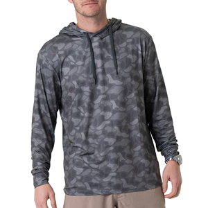 Camisa de Manga Larga con Capucha de Camuflaje para Hombre, Corte Regular, Secado Rápido, Tejido de Poliéster, Ropa Casual de Verano - Product Image 2