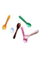 Set Peralatan Salad Resin Ramah Lingkungan Buatan Tangan Berkualitas Premium, Sendok Bergaya Tekstur Marmer Aqua Swirl, Aman untuk Mesin Cuci Piring dan Microwave