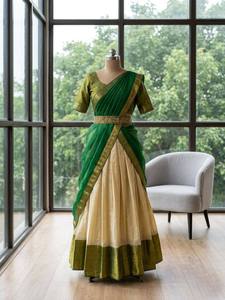 Grâce intemporelle du Sud, ensemble de lehenga choli en soie exquise pour femmes, design traditionnel moderne, parfait pour les mariages - Product Image 2