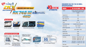 รถแทรกเตอร์โซนาลิกา 745 RX III ซิกันเดอร์ ขับเคลื่อน 4 ล้อ กำลังสูง 50 แรงม้า สำหรับงานเกษตรที่ต้องการประสิทธิภาพสูง - Product Image 5