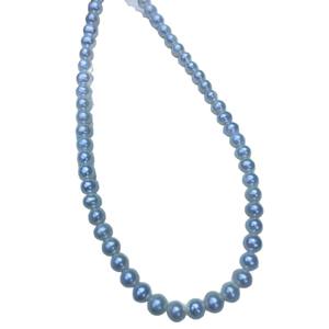 Collar de Perlas de Agua Dulce Naturales de Zhuji, Sin Núcleo, de 7-9 mm, Casi Redondas, con Luz Intensa y Extremadamente Delicadas - Product Image 5