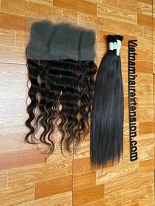 Extensions de cheveux de qualité supérieure, ondulées profondes, avec dentelle frontale et trame de peau, 100% cheveux humains vierges Remy du Vietnam - Product Image 6