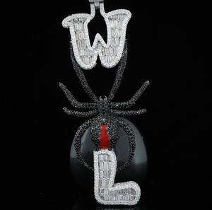 Pendentif Araignée 3D Iced Out, Bijoux Hip Hop pour Hommes, Collier Animalier en Argent Sterling 925 avec Diamant Moissanite par Phoenix Enterprise - Product Image 3