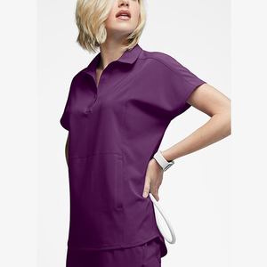 เสื้อสครับถักสำหรับผู้หญิง คอปก ทรงเข้ารูป มีกระเป๋า เหมาะสำหรับใส่ในฤดูร้อน ขายส่งราคาถูกจากโรงงาน ปี 2026 - Product Image 5