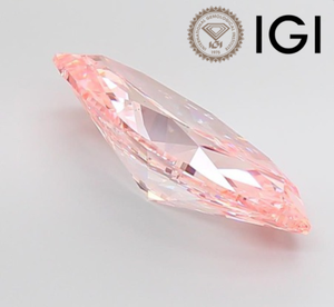 Aniva Diamant rose vif fantaisie de 10,02 ct, taille marquise, cultivé en laboratoire, certifié IGI, VS1, excellente taille, CVD HPHT, pierre libre pour bijoux - Product Image 3