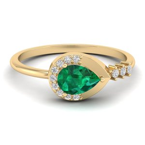 REYES Hip Hop 925 Sterling <b>Silver</b> Pear Cut 0.75 Carat <b>Emerald</b> Gemstone <b>Ring</b> Custom GRA Certified Moissanite Fine Jewelry - Product Image 6