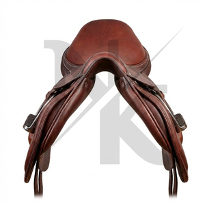Selle d'équitation anglaise de compétition en cuir véritable de qualité supérieure, pour le saut d'obstacles, produits équestres pour courses de chevaux anglais, en provenance d'Inde. - Product Image 2