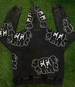 Survêtement Premium Streetwear Hiver Épais Uni Décontracté Délavé à l'Acide Écologique avec Logo Personnalisé Haute Qualité Vente en Gros - Product Image 6